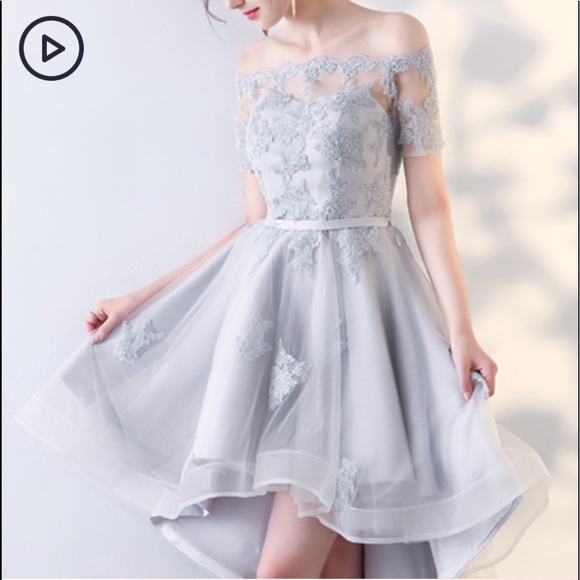 silver gray cocktail dresses